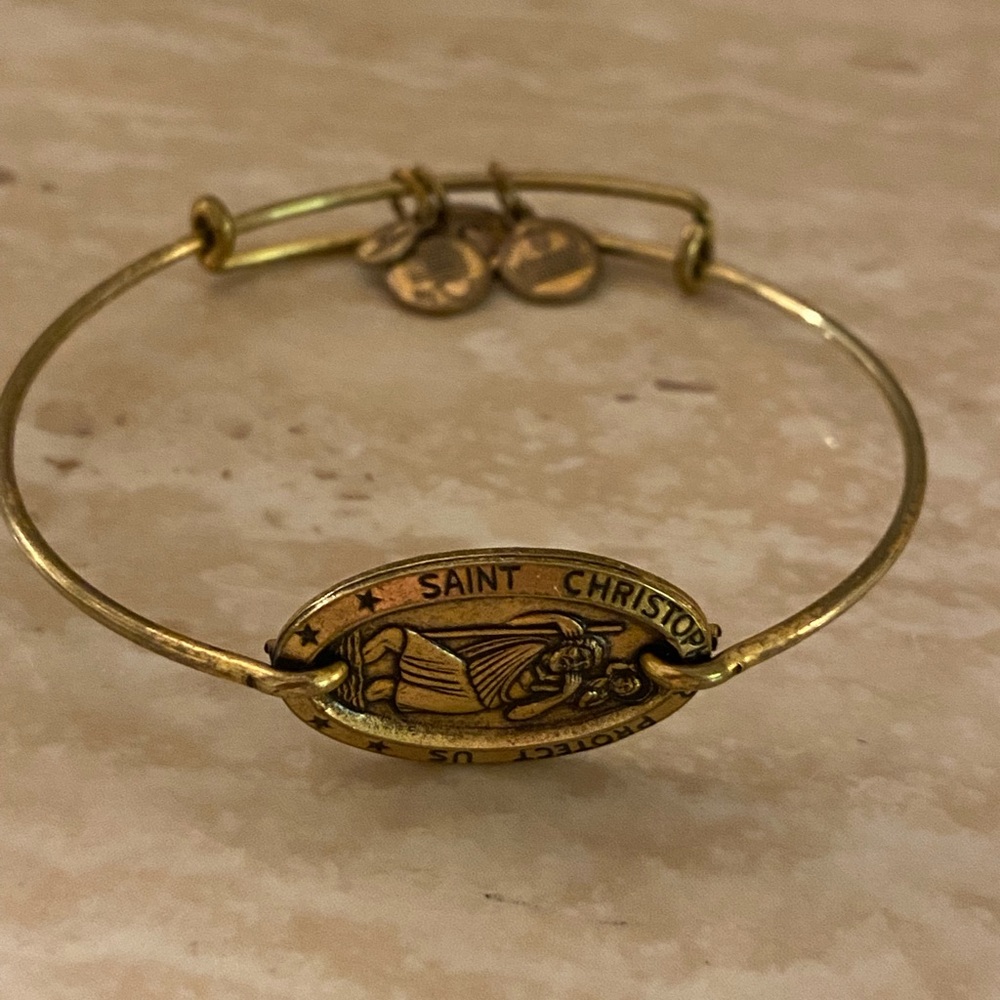 St Christopher protect us Alex and Ani bracelet